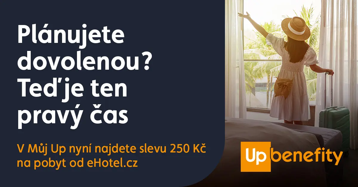 Plánujete dovolenou? Využijte slevu 250 Kč na eHotel.cz s Můj Up